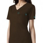 Cherokee Workwear Stretch 4752 Top in the color chocolate